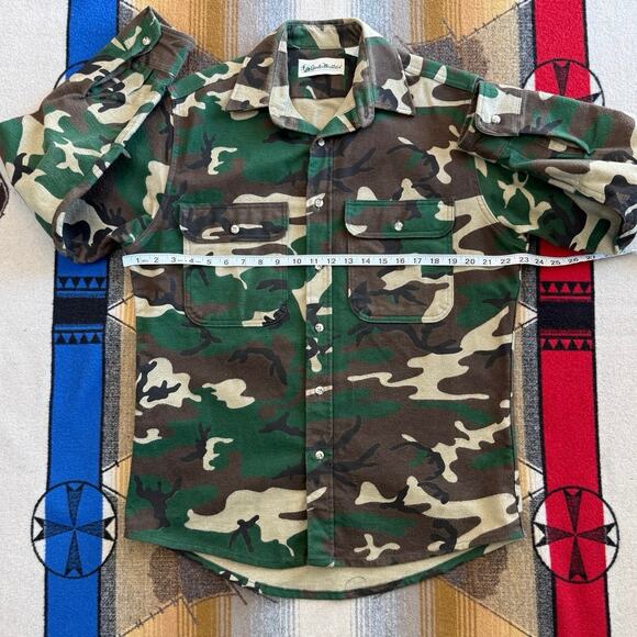 Vintage 90s Gander Mountain Camo Camouflage Button Up Size Medium USA Made - Picture 6 of 6